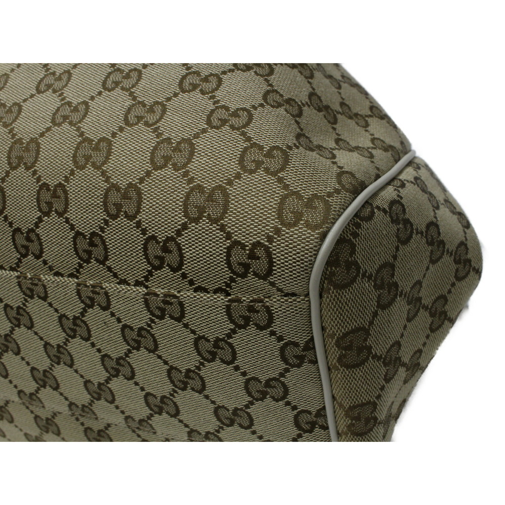 Gucci Tote Bag GG Beige Canvas White Tan - Picture 5 of 7